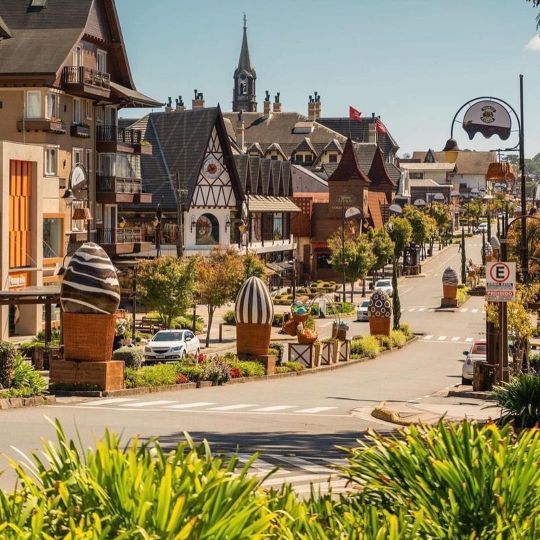 Foto da avenida Borges de Medeiros em Gramado